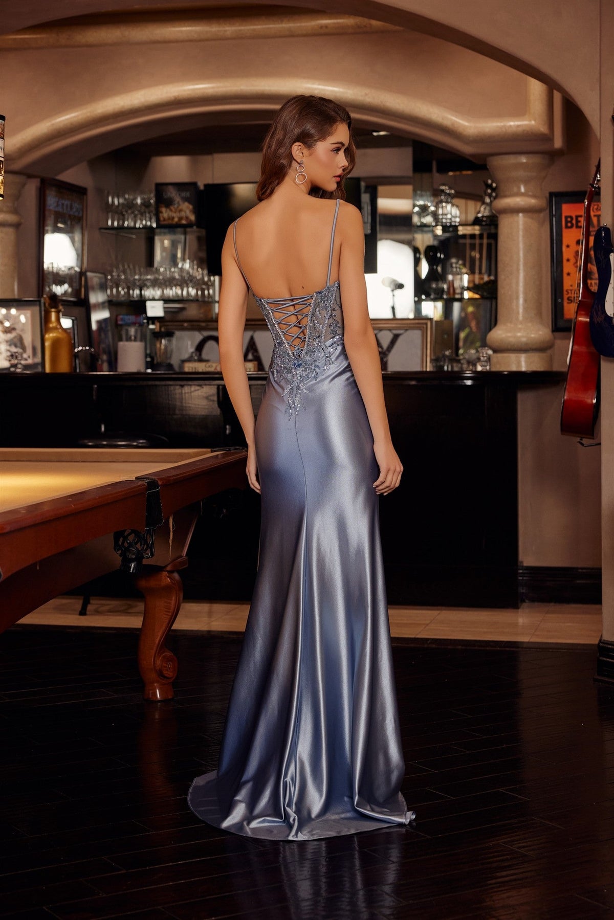 Elegant Beaded A-Line Long Prom Evening Gown | NXD1766