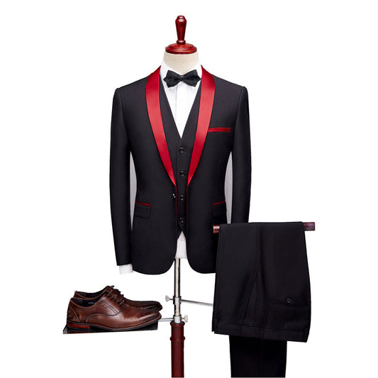 Men's 3-Piece Slim Fit Formal Tuxedo Suit | Jacket, Pants & Vest