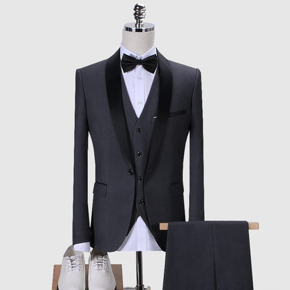 Men's 3-Piece Slim Fit Formal Tuxedo Suit | Jacket, Pants & Vest