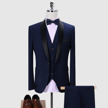 Men's 3-Piece Slim Fit Formal Tuxedo Suit | Jacket, Pants & Vest