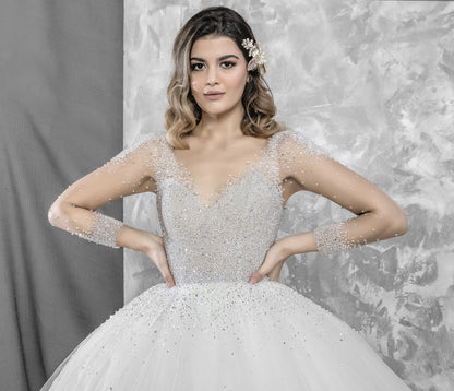 Didem Crystal Ball Gown Wedding Dress