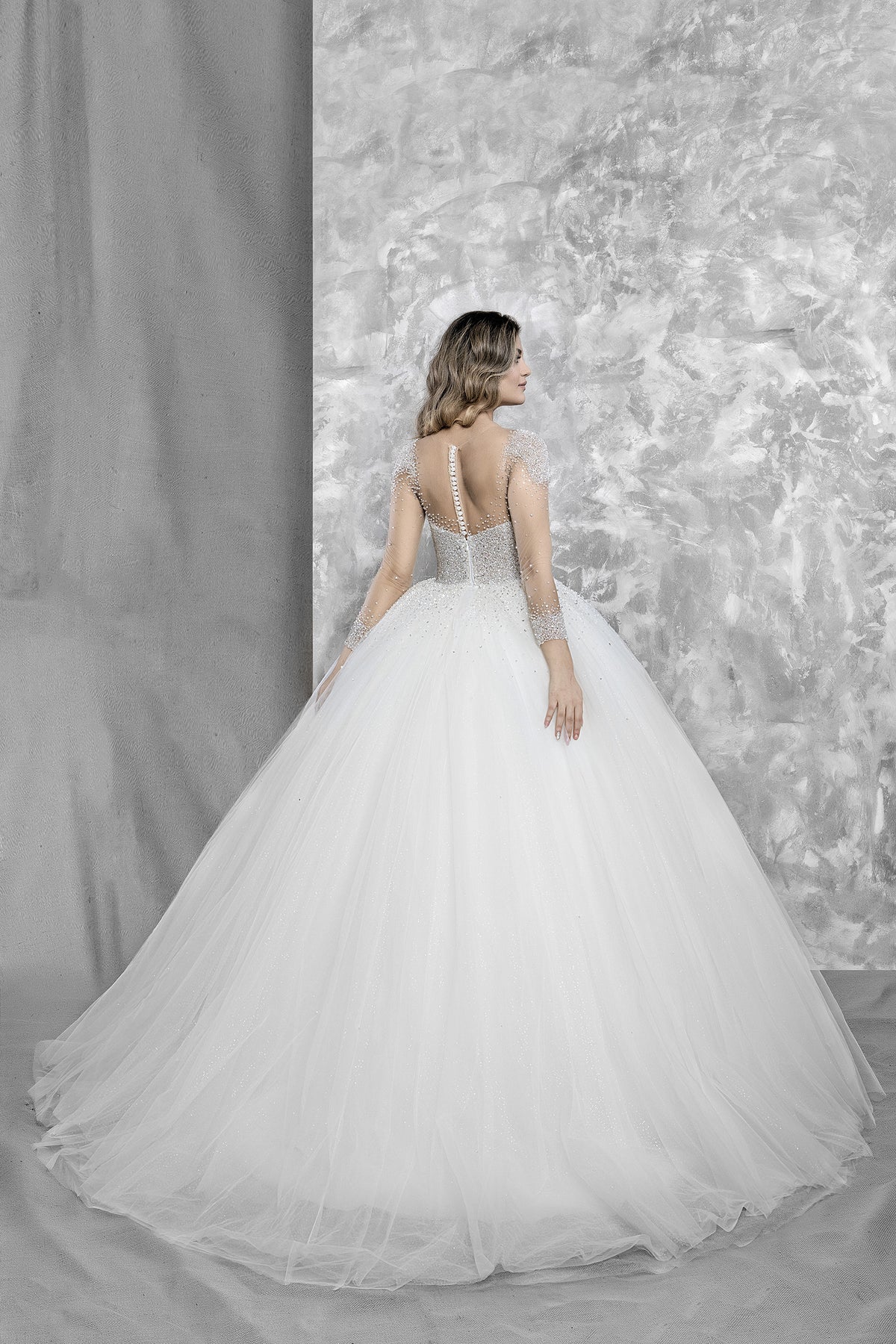 Didem Crystal Ball Gown Wedding Dress