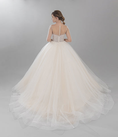 Didem Crystal Ball Gown Wedding Dress