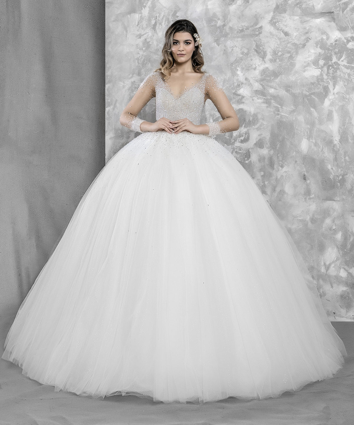 Didem Crystal Ball Gown Wedding Dress