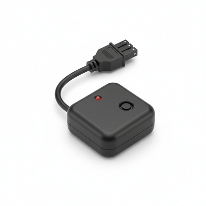 Electric scooter anti-theft alarm device on white background