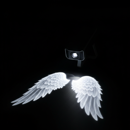 Angel wings LED courtesy lamp product shot